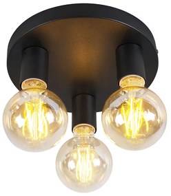 Inteligentna nowoczesna lampa sufitowa czarna w komplecie z 3 żarówkami WiFi G95 - Facil klasyczny/Antyczny Oswietlenie wewnetrzne