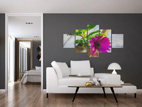 Obraz ciętego kwiatu (125x70 cm)