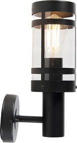 Nowoczesna lampa ścienna zewnętrzna czarna IP44 - Gleam