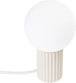 Kremowa lampa stołowa ze szklanym kloszem (wysokość 19 cm) Orbital – Sollux
