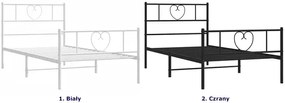 Czarne metalowe łóżko pojedyncze 90x200 cm - Veligo