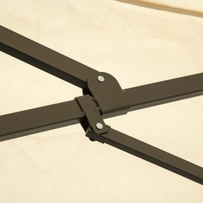 Outsunny podwójny parasol z podstawą, kremowy, 4,6 x 2,7 cm