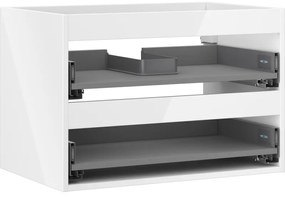 Mexen Box-A korpus szafki podumywalkowej 70 cm, 2 szuflady, biały połysk - 91AX0-0700-470-2-00