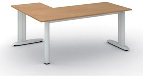 Narożne biurko PRIMO FLEXIBLE, 180x140 cm, buk