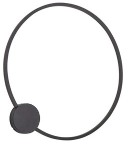 Designerska lampa ścienna czarna 67cm ze zintegrowanym LED, 3-stopniowo ściemnialna - Anello