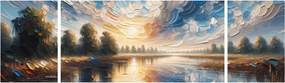 Obraz - Obraz słońca nad wodą (170x50 cm)