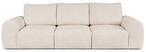 Kremowa sofa z materiału bouclé 287 cm Mirel – Rodier