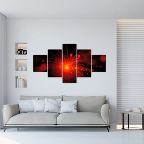 Obraz błyszczącej abstrakcji (125x70 cm)
