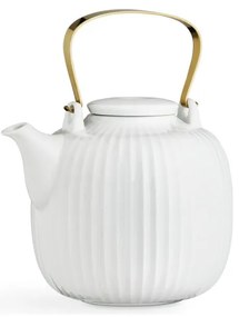 Biały porcelanowy dzbanek do herbaty Kähler Design Hammershoi, 1,2 l