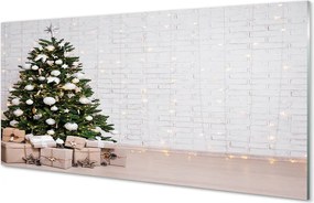 Szklany Panel Świąteczny Las Prezentów