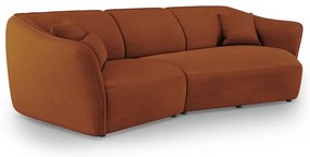 Ceglasty narożnik z materiału bouclé Tokyo – Cosmopolitan Design