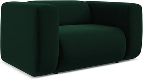 Ciemnozielony aksamitny fotel Ekahi – Makamii