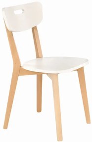 Białe krzesło drewniane w stylu skandynawskim K9-W63