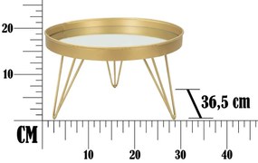 Dekoracyjna lustrzana taca na nóżkach, Ø 31 cm