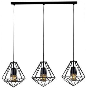 Lampa wisząca potrójna czarna G8-A42