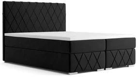 Łóżko kontynentalne AVELA 2 180x200 czarne velvet LAVERTO