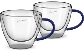Lamart LT9116 2-częściowy zestaw szklanek do cappuccino Vaso, 190 ml, niebieski