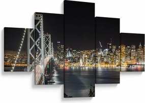 Obraz Brooklyn Bridges i Nowego Jorku (125x70 cm)