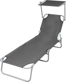 Aluminiowy leżak ogrodowy z zadaszeniem K8-L11
