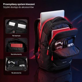 Plecak młodzieżowy wielofunkcyjny Diablo Prime Burned Black