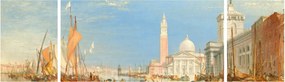 Obraz - Joseph Mallord William Turner, Venice the Dogana and San Giorgio Maggiore, reprodukcje (170x50 cm)
