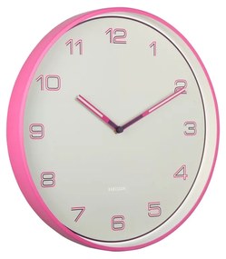 Karlsson 6013BP designerski zegar ścienny różowy,średnica  40 cm