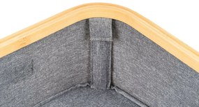 Pojemnik do przechowywania G21 30 x 15 x 15 cm, bambusowy z pokrywką, szary