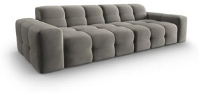 Szara aksamitna sofa 255 cm Kendal – Micadoni Home