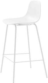 Biały plastikowy hoker 92,5 cm Whitby – Unique Furniture