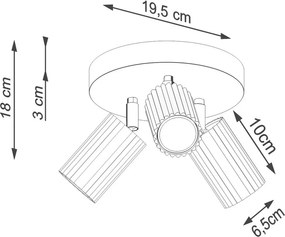 Szarobrązowa metalowa lampa punktowa Gleam – Sollux