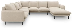 Beżowa sofa w kształcie litery U Cosmopolitan Design Vienna, lewostronna