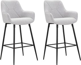 Zestaw krzeseł barowych w kolorze szarym 2 szt. 55X55X109 cm