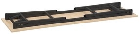 Stół konferencyjny FAST READY z czarnym stelażem, 1700 x 500 x 750 mm, wenge