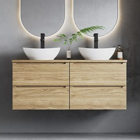 Zestaw do Łazienki 120cm Szafka z Blatem Dąb Olejowany Etna