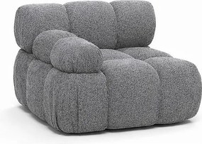 Moduł boczny do systemu modułowego, tkanina bukla Abriamo, Ciemnoszary, Lewy, Selia