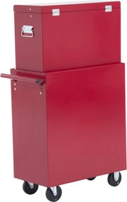 HOMCOM Szafka Narzędziowa Wózek 16 Szuflad Czerwona