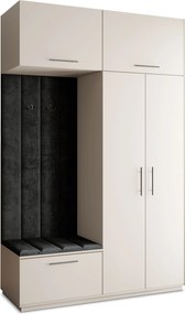 Masseno Garderoba REMA 150/240/60 cm Nowoczesna Szafa do Przedpokoju Kaszmir
