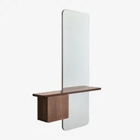 Przedpokój 80x120 Cm Z Mdf Z Lustrem Varna Ciemna Czerń - Sklum