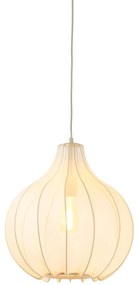 Beżowa lampa wisząca z tekstylnym kloszem ø 39 cm Elati – Light & Living