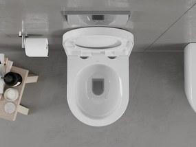 Mexen Carmen miska wc Rimless z deską wolnoopadającą twarda, duroplast, biała połysk - 30880200