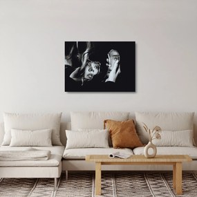 Obraz na szkle - Spojrzenie w lustro (70x50 cm)