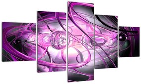 Obraz pięknej fioletowej abstrakcji (125x70 cm)