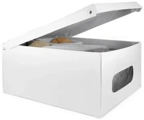 Compactor Pudełko do przechowywania składane z pokrywą SMART, 50 x 40 x 25 cm, biały, S
