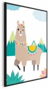 Plakat Niezwykła lama 21x30 cm z ramą czarną bez marginesu ARTGEIST B