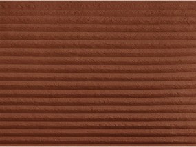 Ceglasta sztruksowa rozkładana sofa 257 cm Lucien – Bobochic Paris