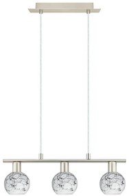 Eglo - LED lampa wisząca MY CHOICE 3xE14/4W/230V chrom/biały/czarny
