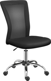 Vinsetto Krzesło Biurowe Czarne Siatkowe Regulowana Wysokość Komfortowa Praca i Nauka | Aosom PL