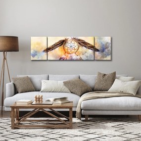 Obraz - Łapacz snów z piórami (170x50 cm)