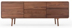 Brązowa szafka pod TV z litego drewna orzechowego 180x65x45 cm Fawn – Gazzda