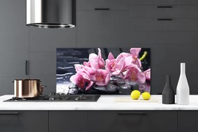 Szkło Dekoracyjne do Kuchni Egzotyczny Kwiat Orchidei